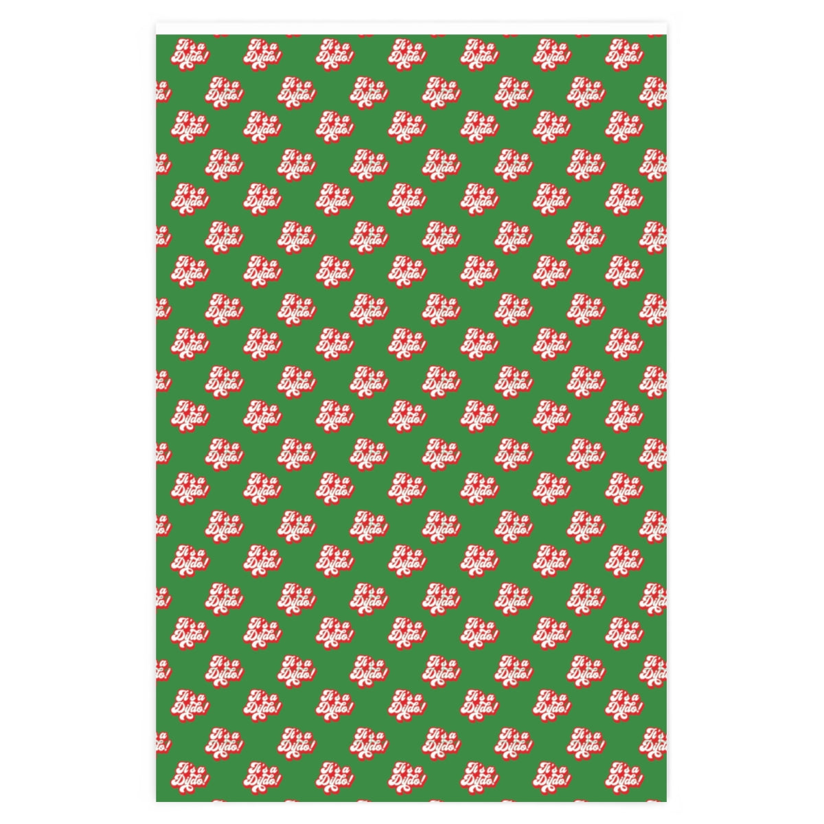 It's a Dildo! Wrapping Paper - Green & Red