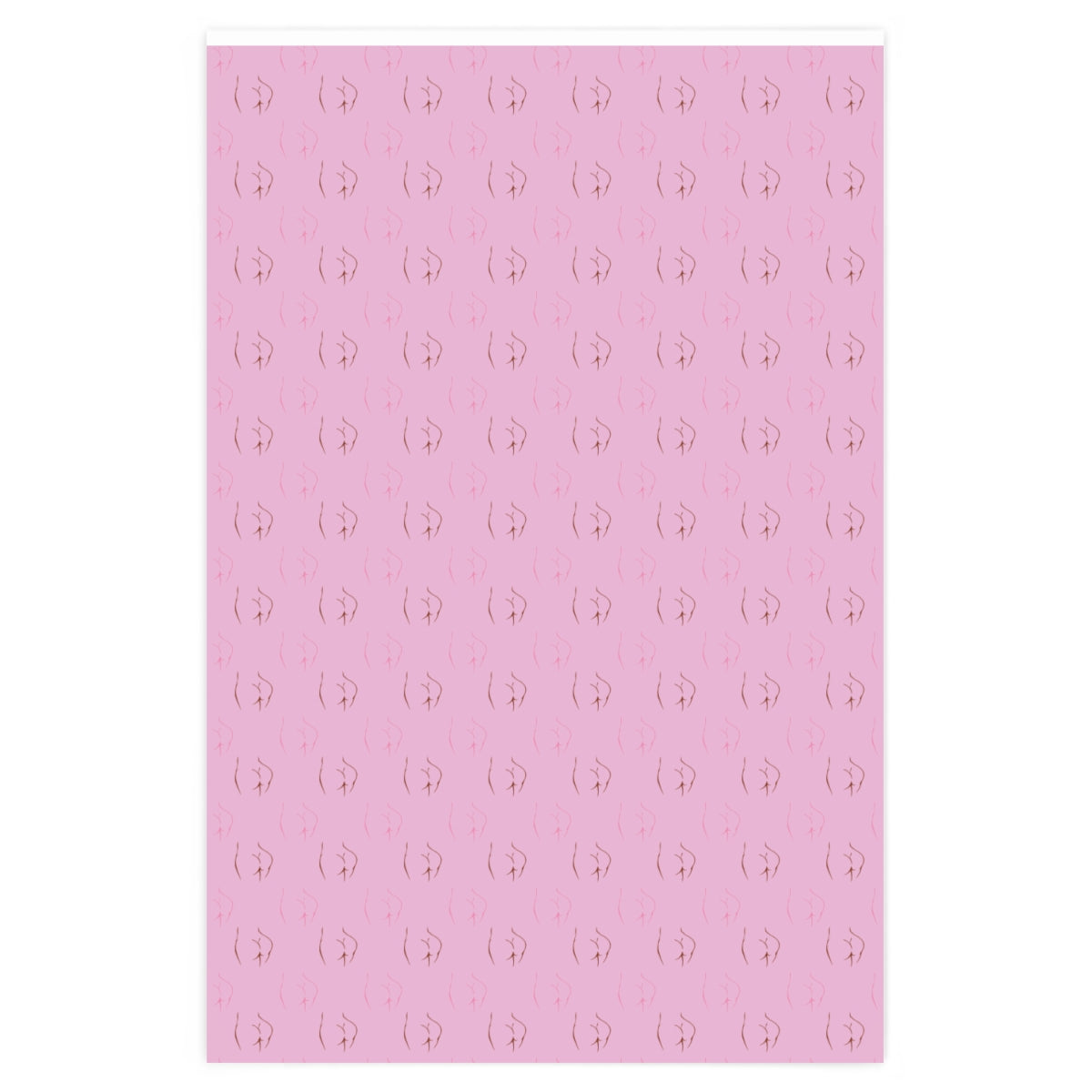 Girl's Bum Wrapping Paper - Pink & Red