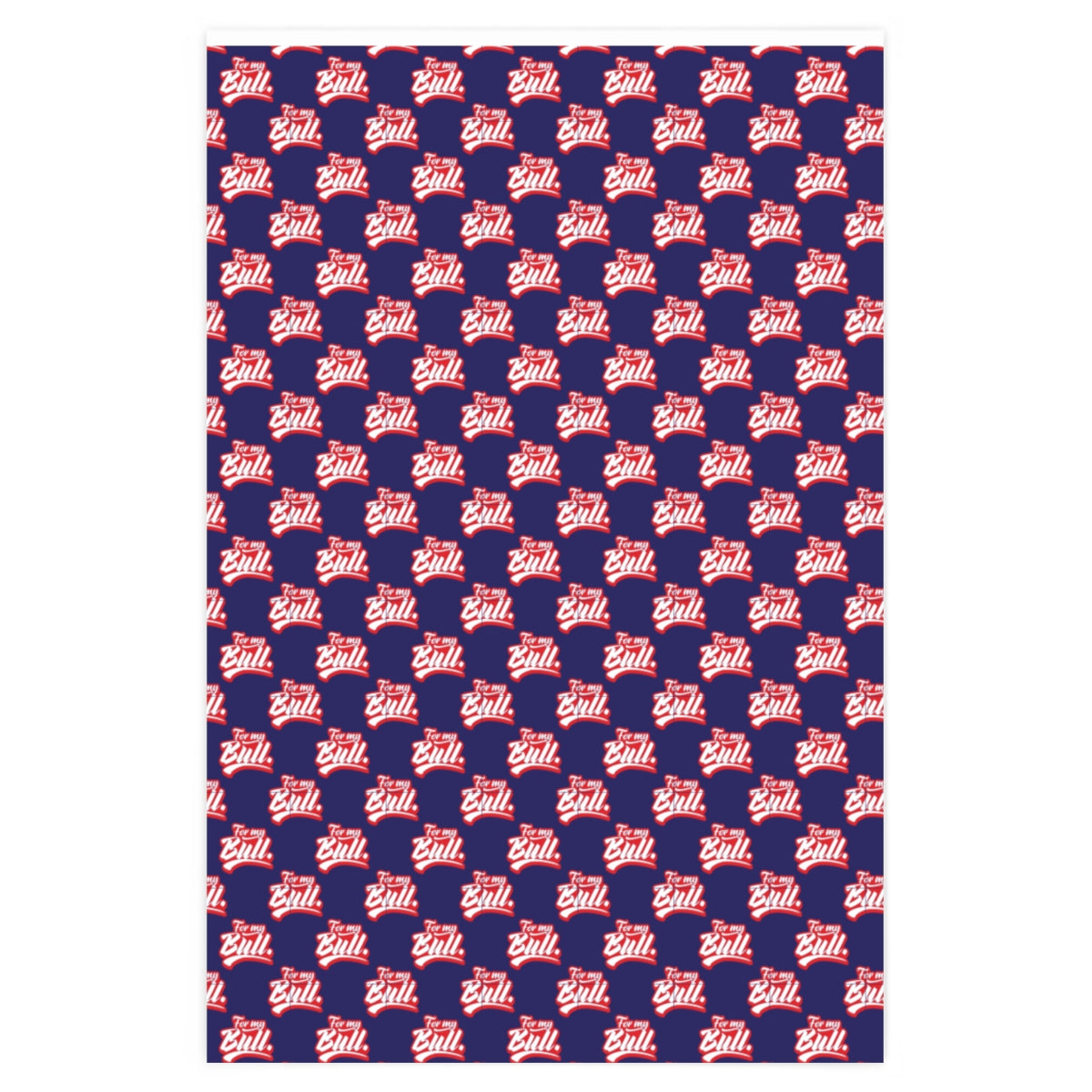 For my Bull! Wrapping Paper - Blue & Red