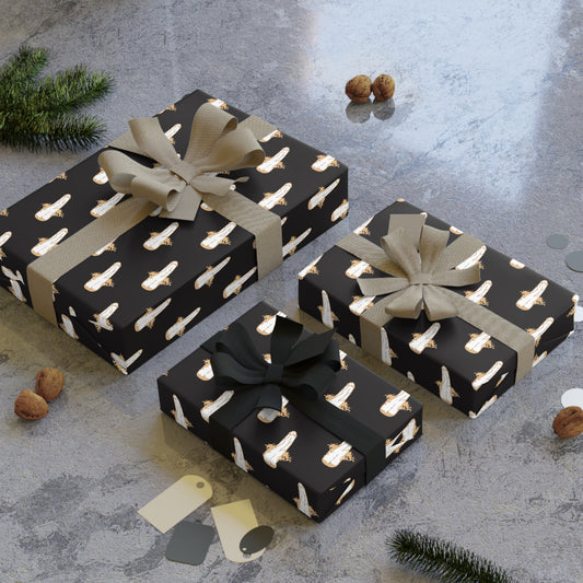 Erect Penis Wrapping Paper! Black & Gold