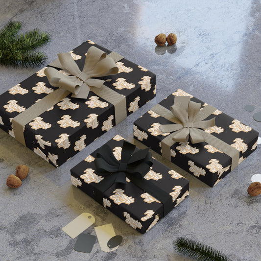 Naughty Boy! Wrapping Paper - Black & Gold