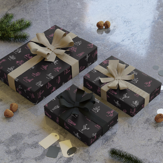 All Kama Sutra Wrapping Paper - Black & Pink