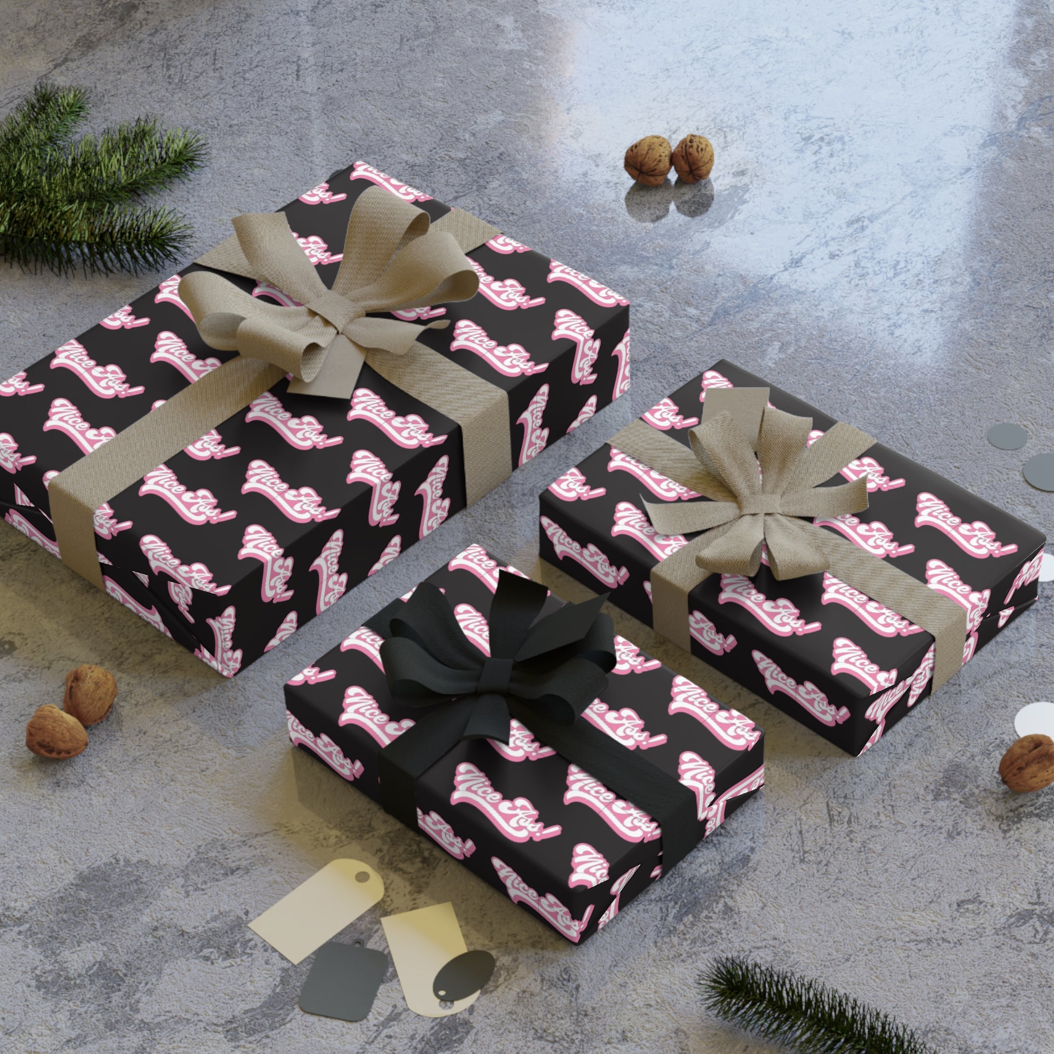 Pink and online black wrapping paper