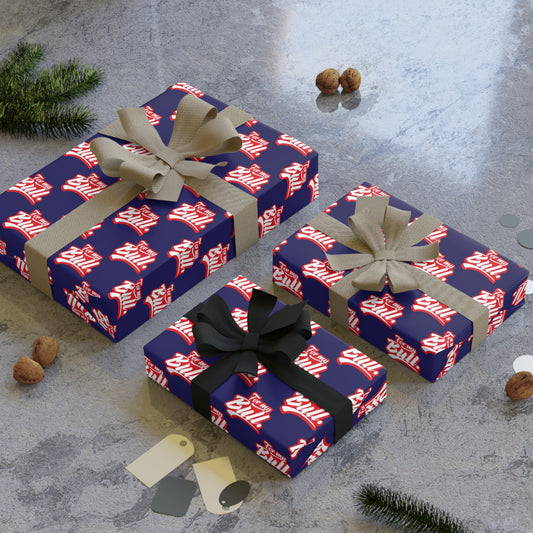 For my Bull! Wrapping Paper - Blue & Red