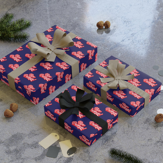 Nice Package! Wrapping Paper - Blue & Red