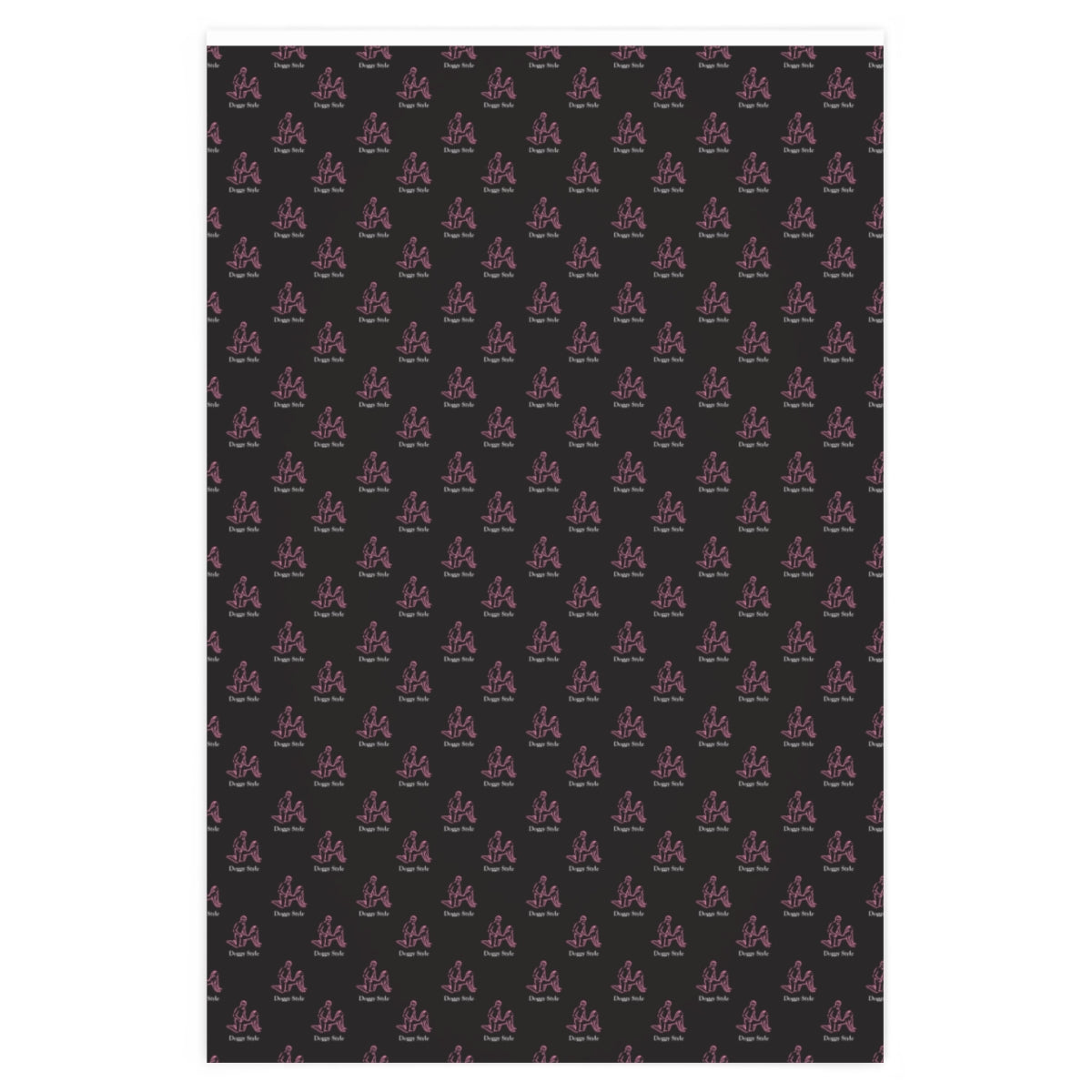 Kama Sutra Doggy Style! Wrapping Paper - Black & Pink