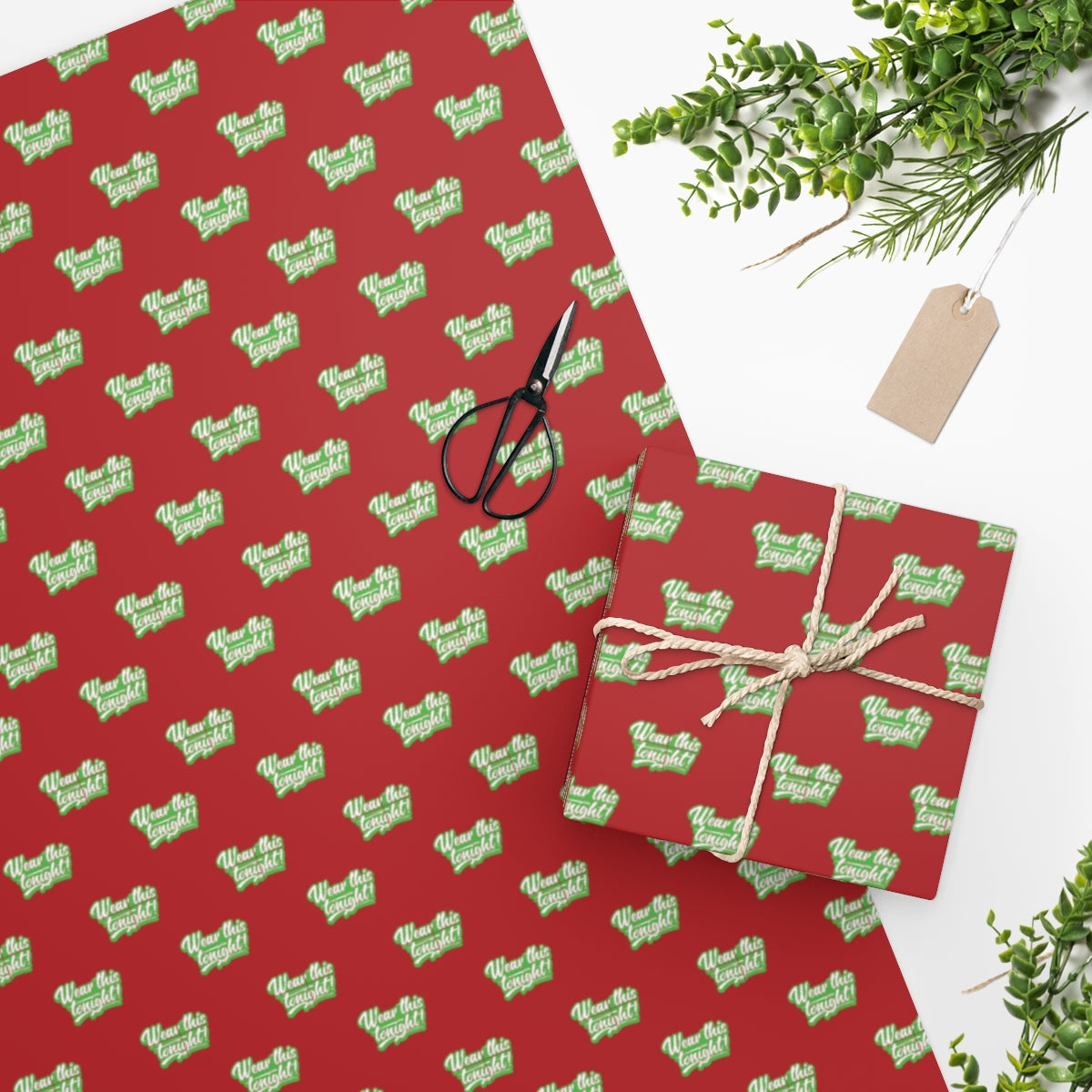 Wear this Tonight! Wrapping Paper - Red & Green