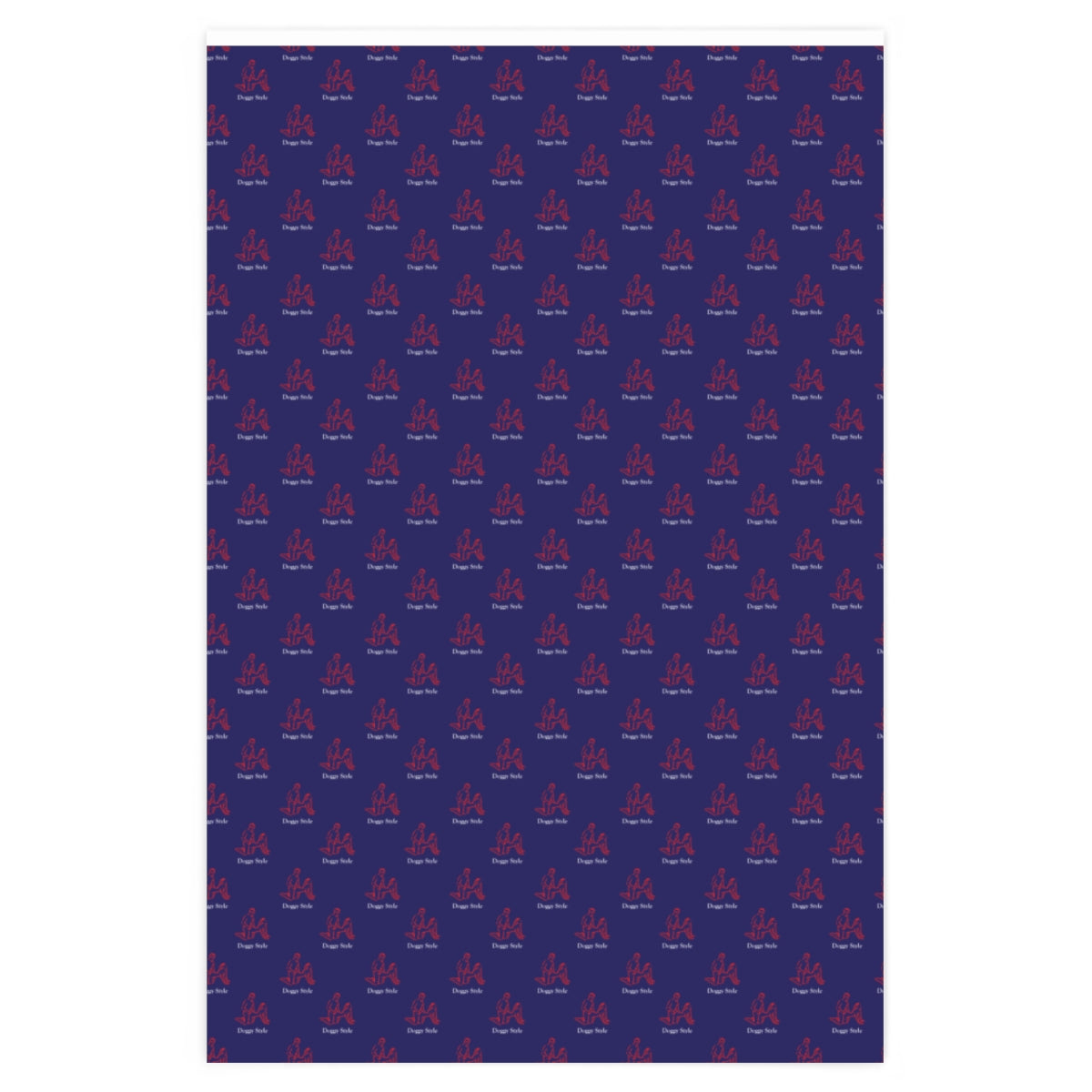 Kama Sutra Doggy Style! Wrapping Paper - Blue & Red