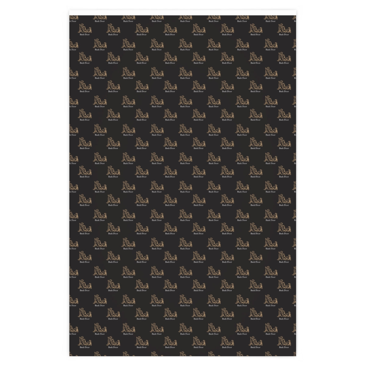 Kama Sutra Backdoor! Wrapping Paper - Black & Gold