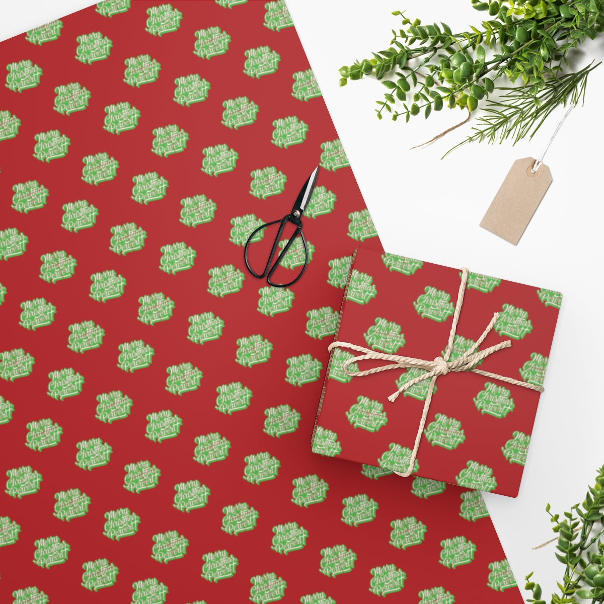 Merry Christmas Pervert! Wrapping Paper - Red & Green