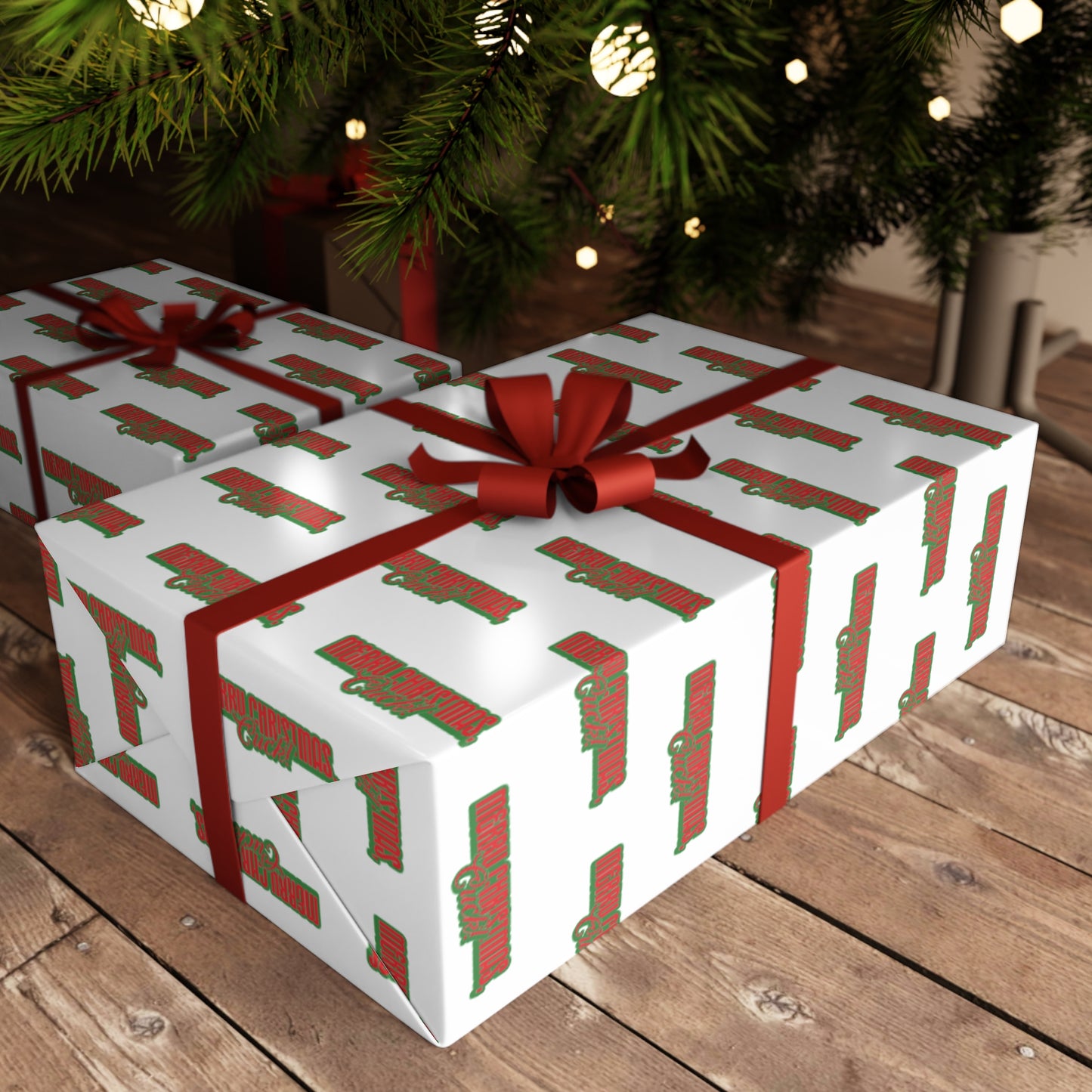 Merry Christmas, Cuck! Wrapping Paper - White & Red/Green