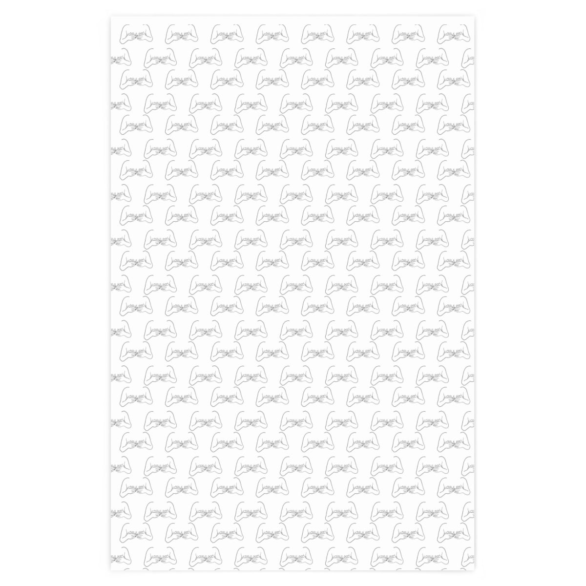 Sweet A-Cups! Wrapping Paper - White & Black