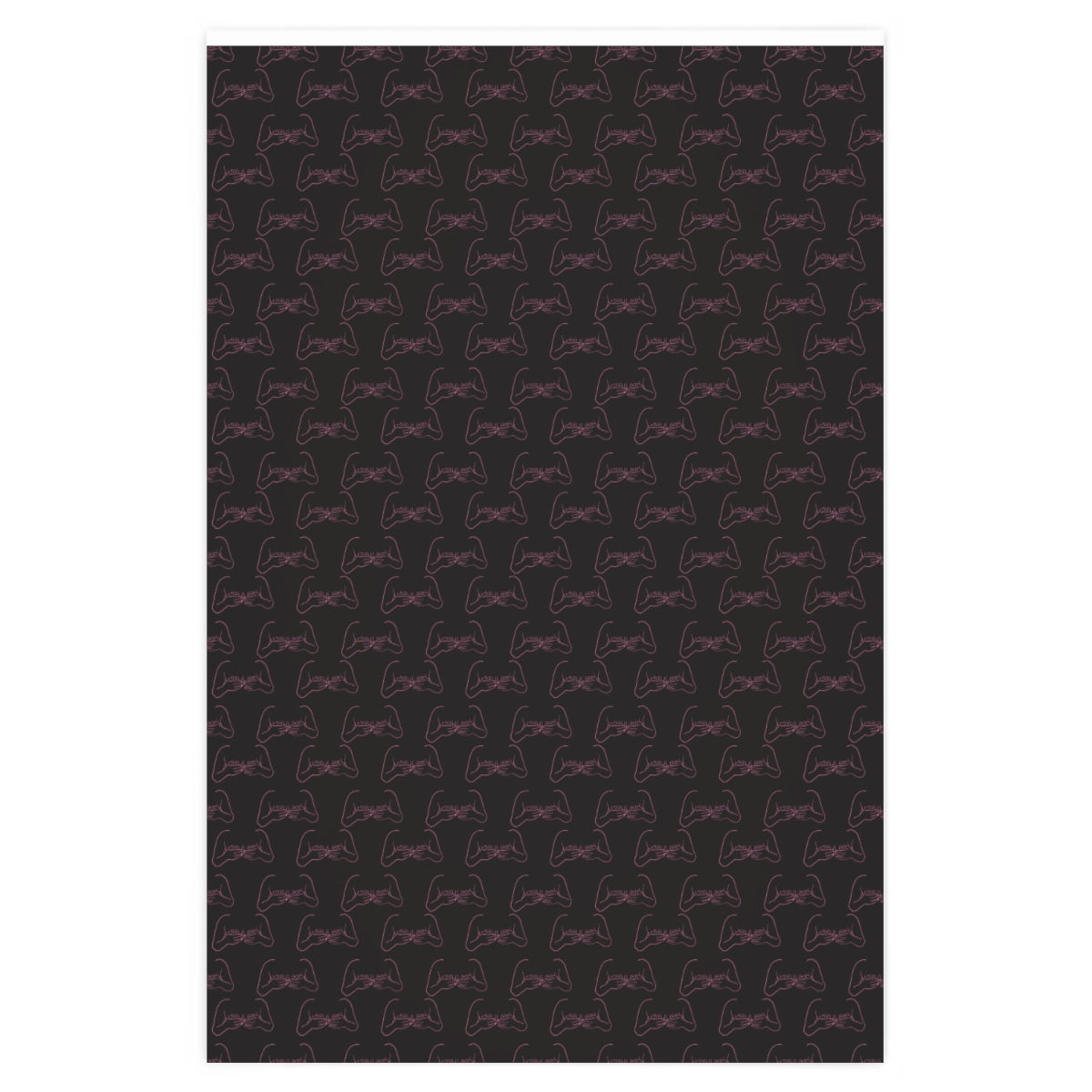 Sweet A-Cups! Wrapping Paper - Black & Pink