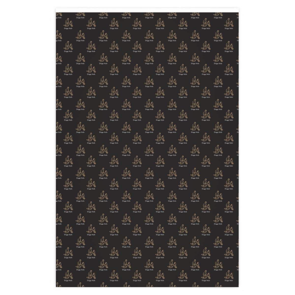 Kama Sutra Doggy Style! Wrapping Paper - Black & Gold