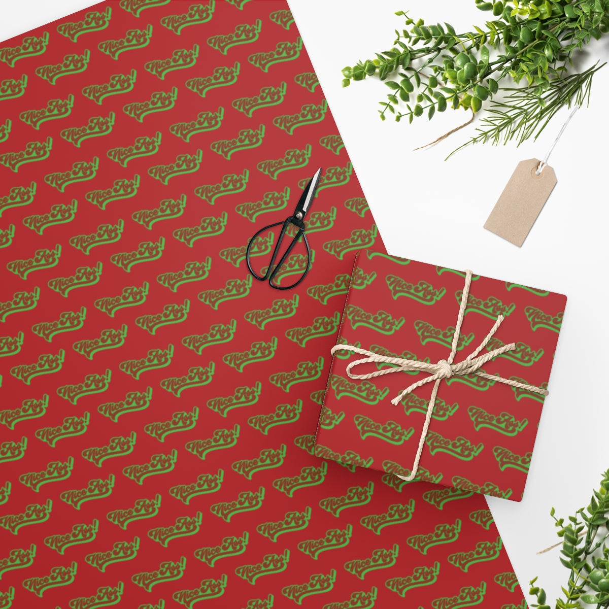 Nice Ass! Wrapping Paper - Red & Green