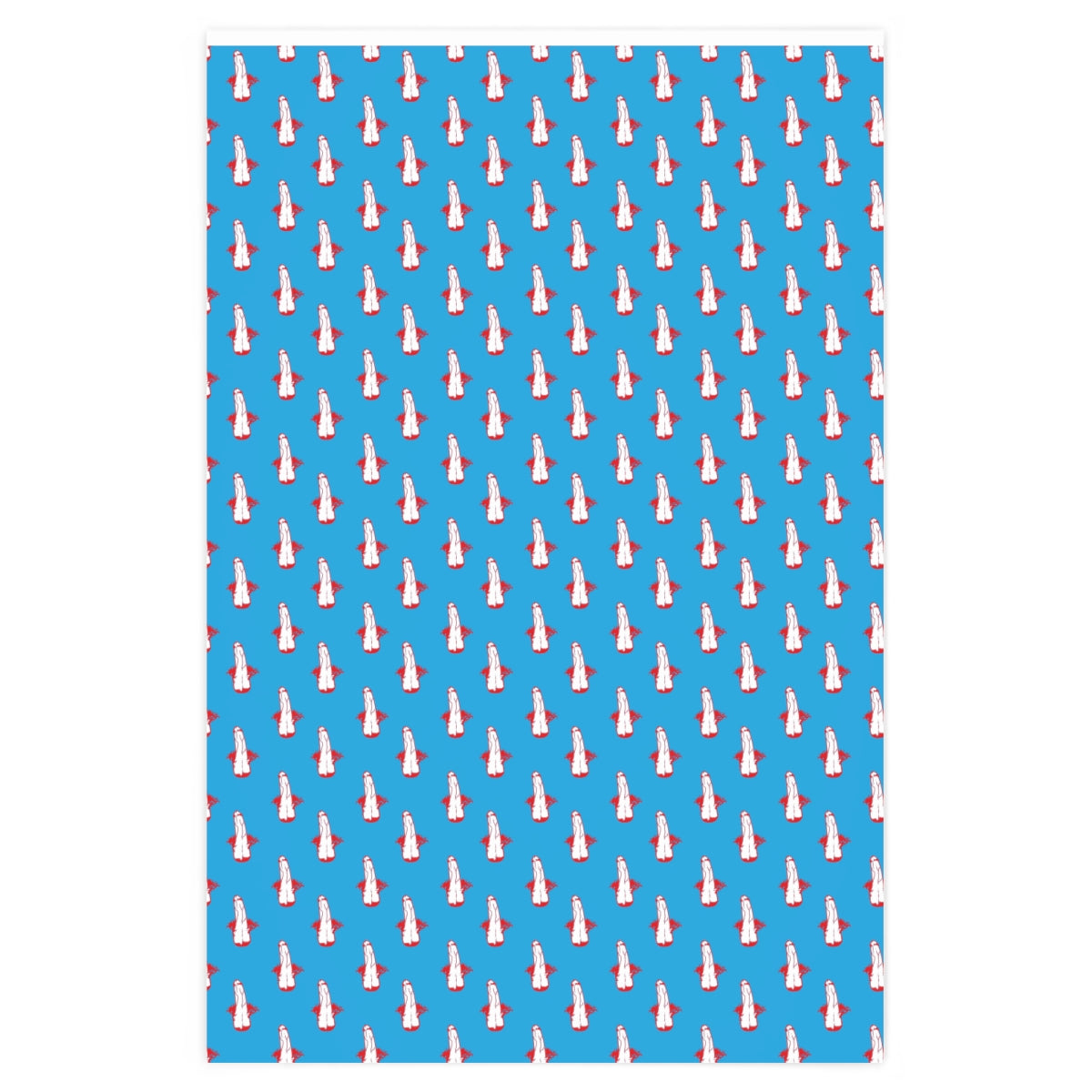 Erect Penis Wrapping Paper! Light Blue