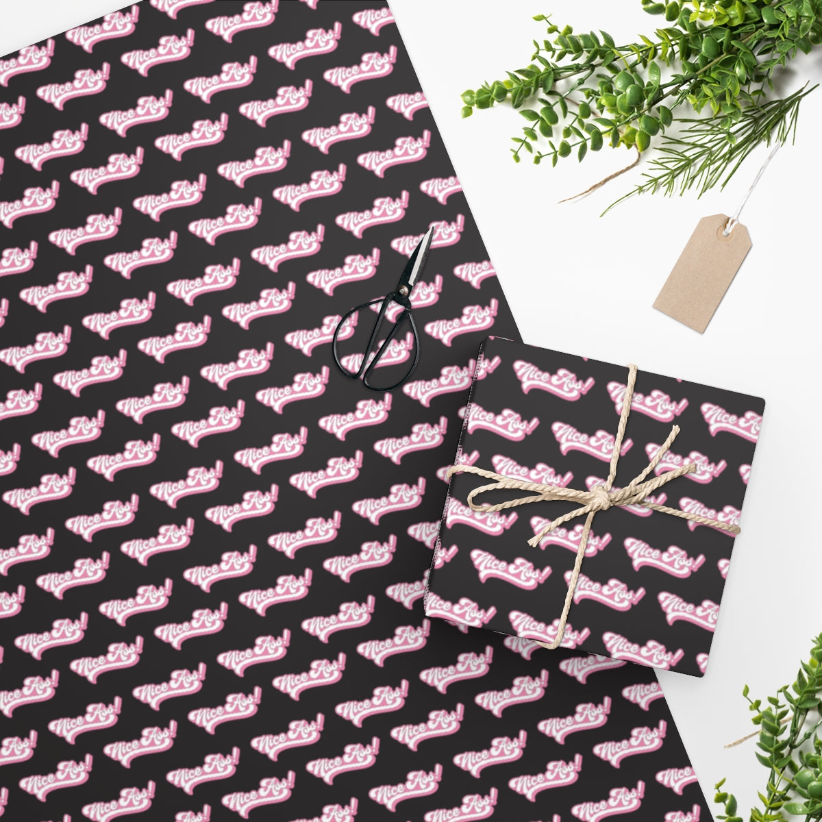 Nice Ass! Wrapping Paper - Black & Pink