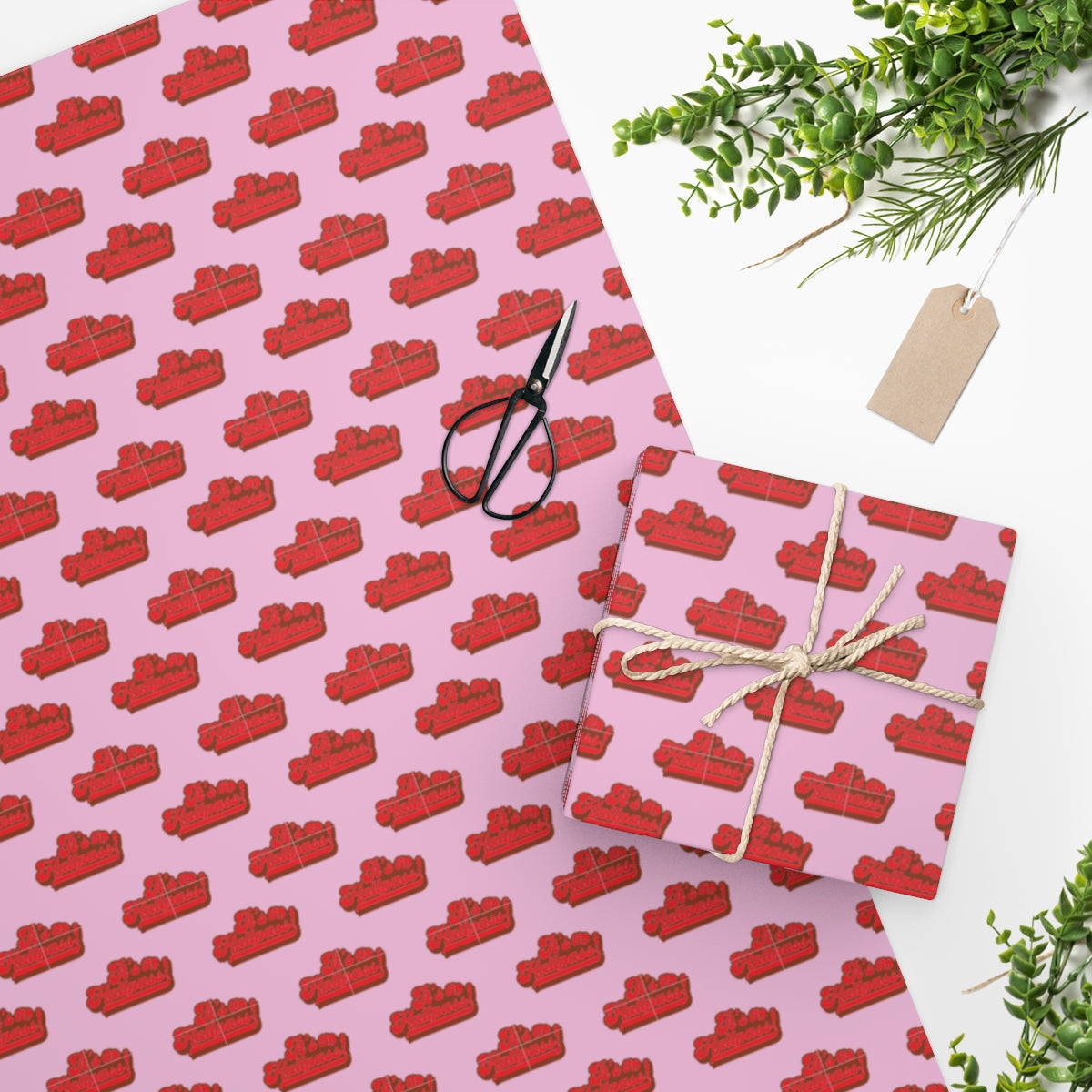 It's a Hallpass! Wrapping Paper - Pink & Red