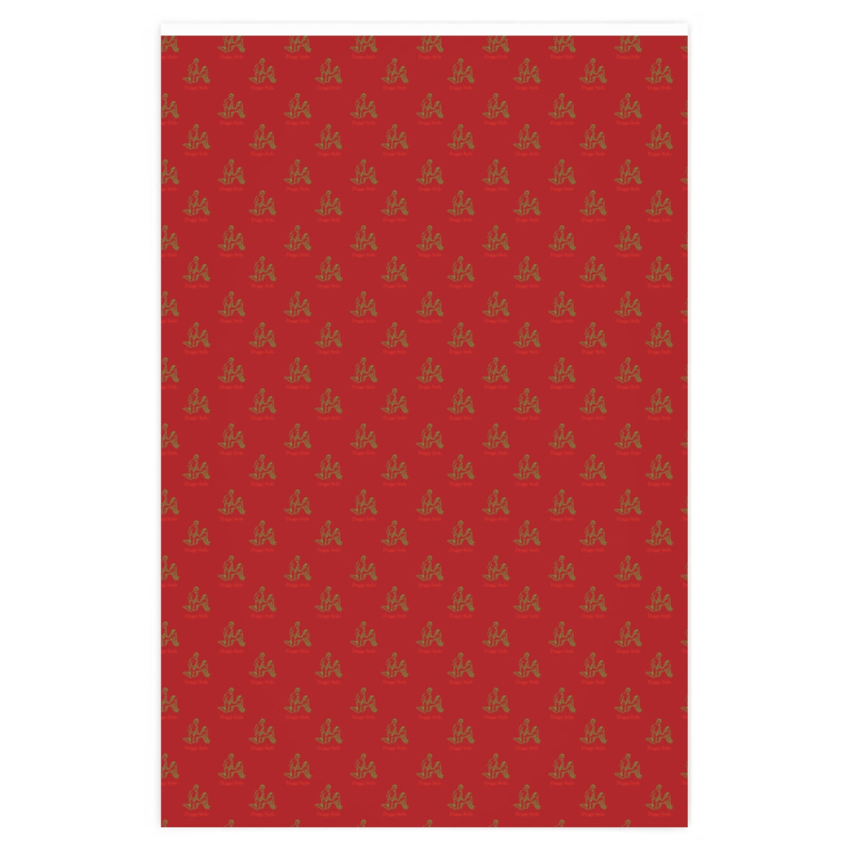 Kama Sutra Doggy Style! Wrapping Paper - Red & Green