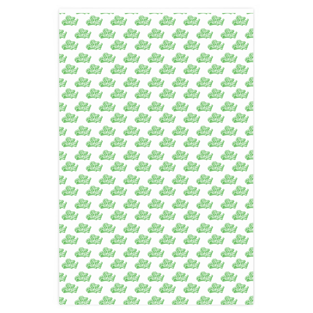 Nice Package! Wrapping Paper - White & Green