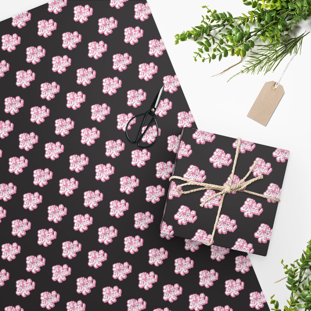 It's a Dildo! Wrapping Paper - Black & Pink