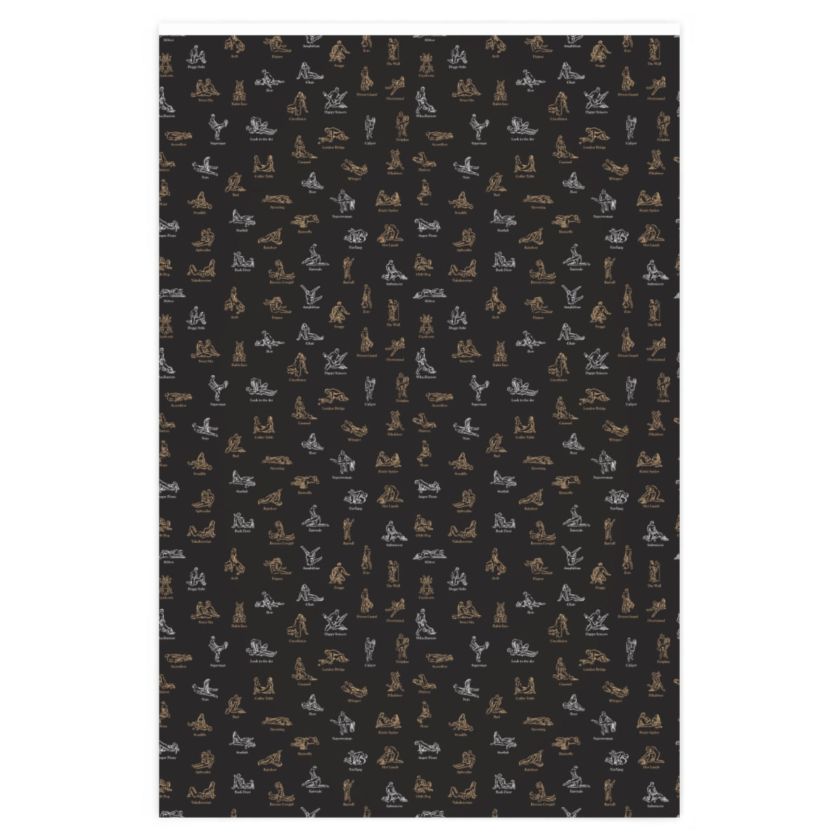 All Kama Sutra Wrapping Paper - Black & Gold