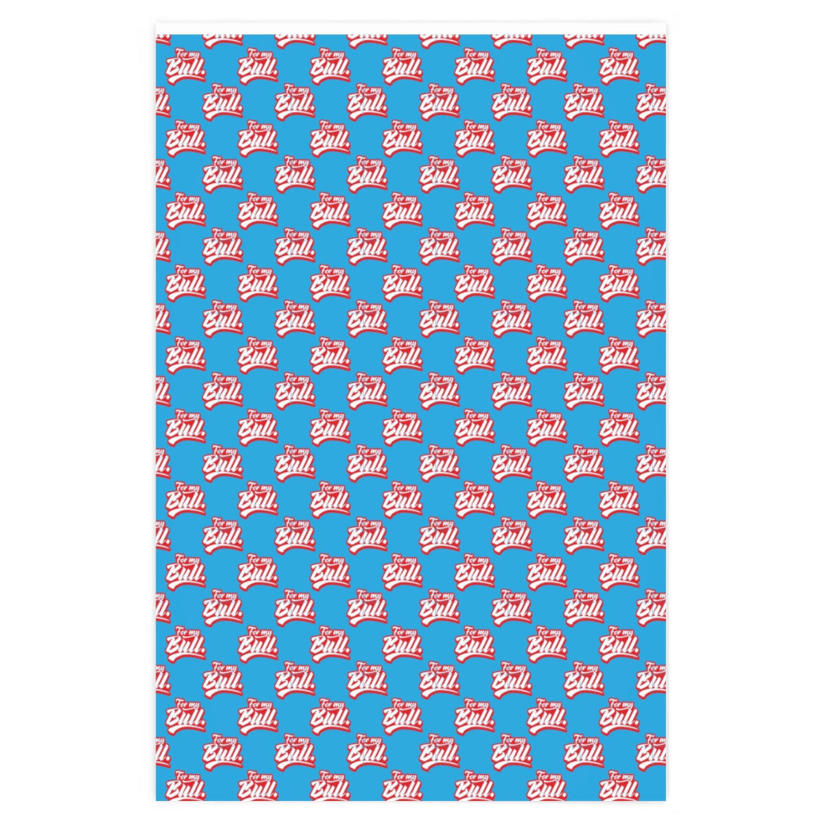 For my Bull! Wrapping Paper - Light Blue & Red