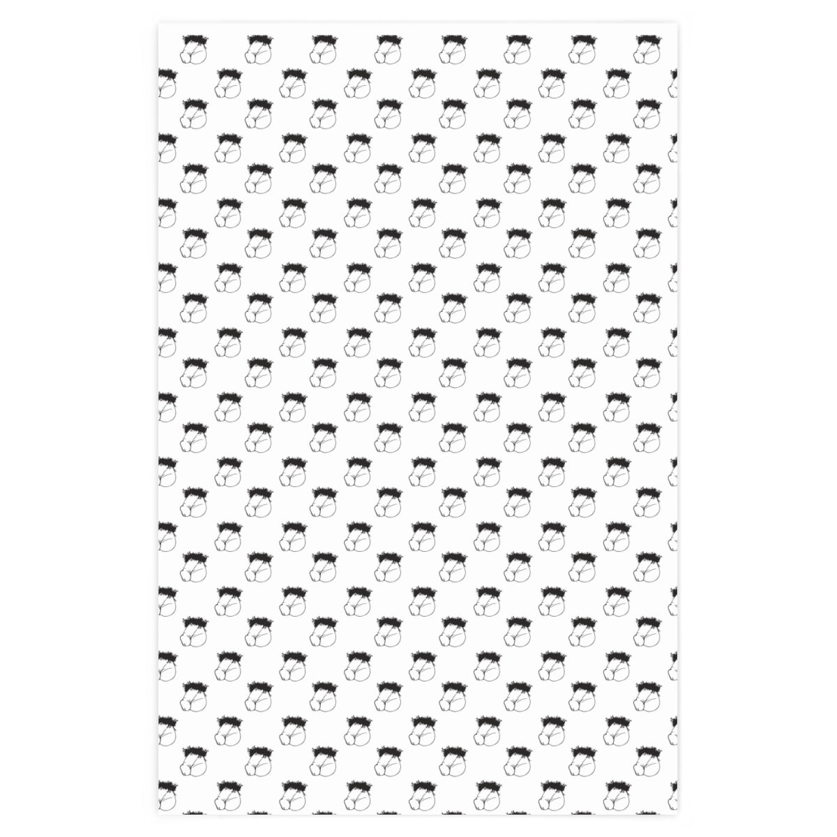 Flaccid Circumcised Penis! Wrapping Paper - White & Black