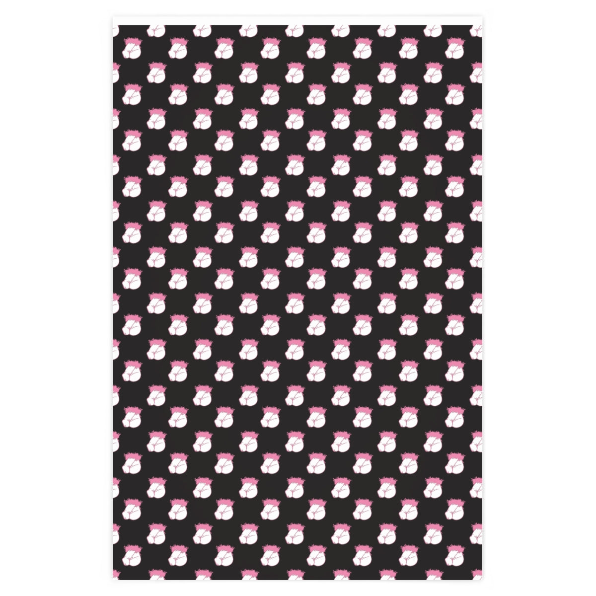 Flaccid Circumcised Penis! Wrapping Paper - Black & Pink