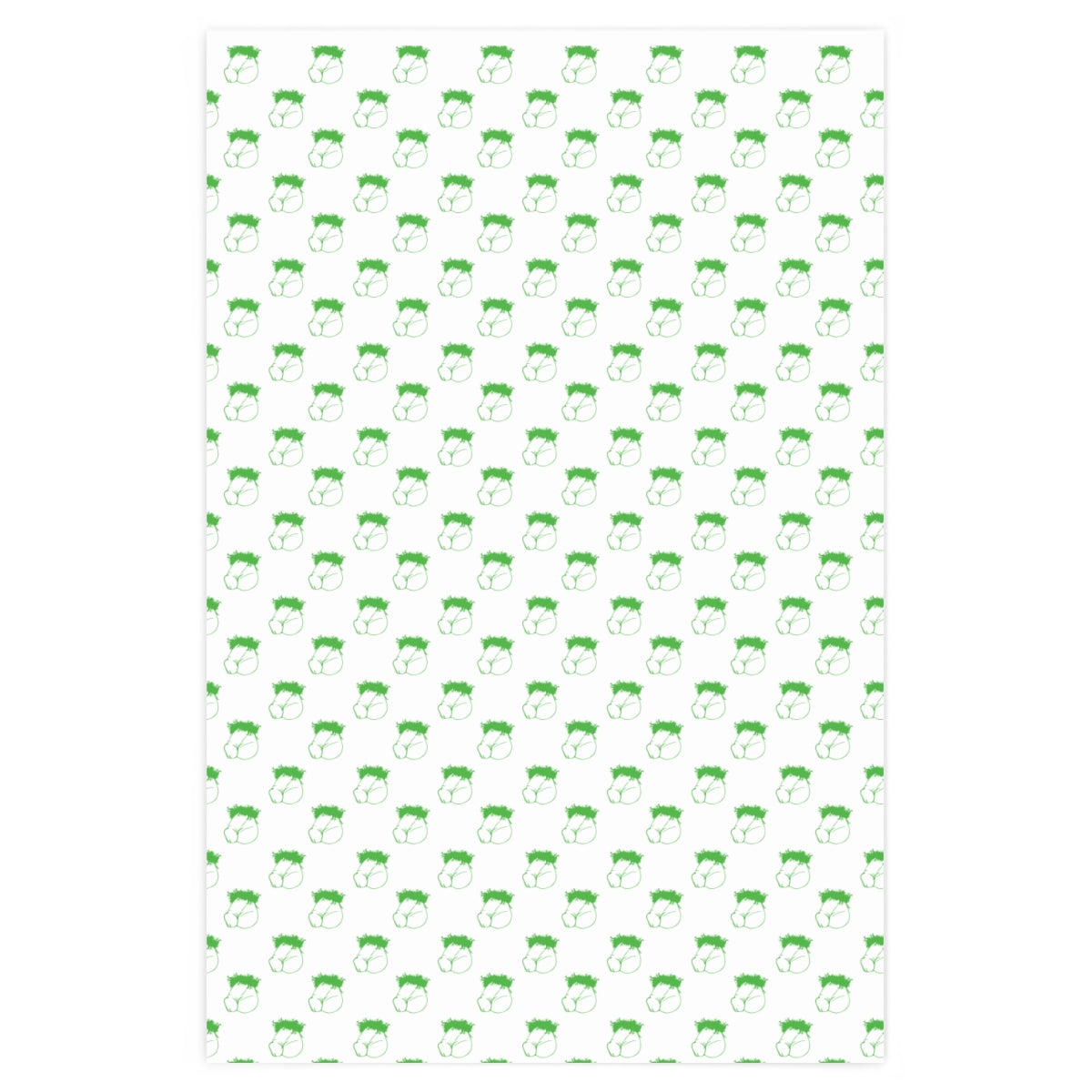 Flaccid Circumcised Penis! Wrapping Paper - White & Green