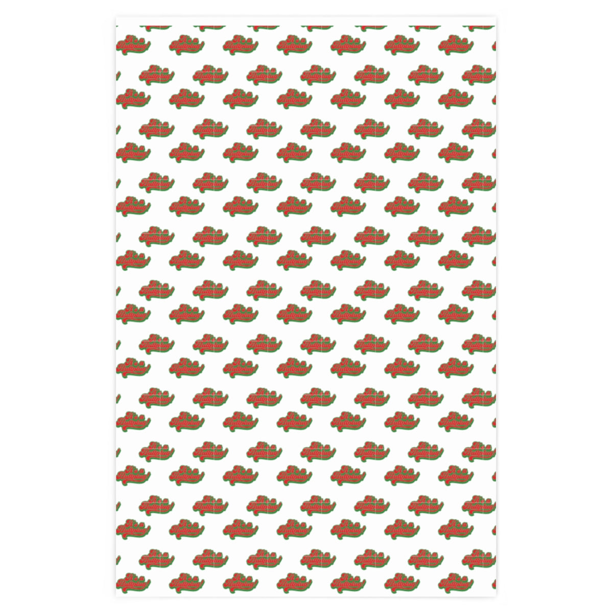 It's a Buttplug! Wrapping Paper - White & Red/Green