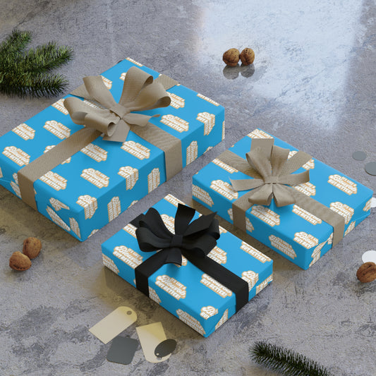 It's like a Blowjob, but Better! Wrapping Paper - Light Blue & White