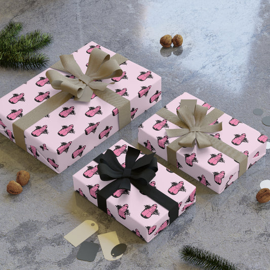 Little Boner! Wrapping Paper - Pink & Black