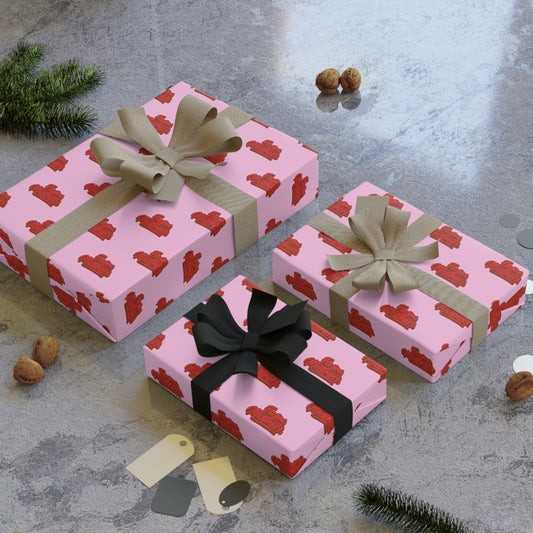 For you, Mistress! Wrapping Paper - Pink & Red