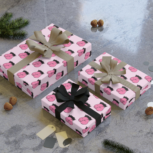 Flaccid Penis! Wrapping Paper - Pink & Black