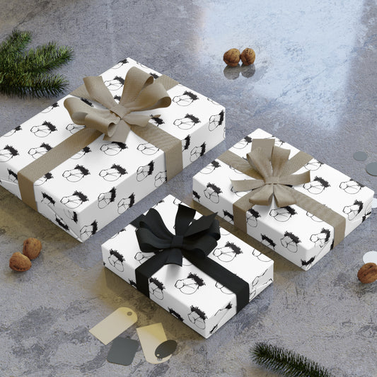 Flaccid Circumcised Penis! Wrapping Paper - White & Black