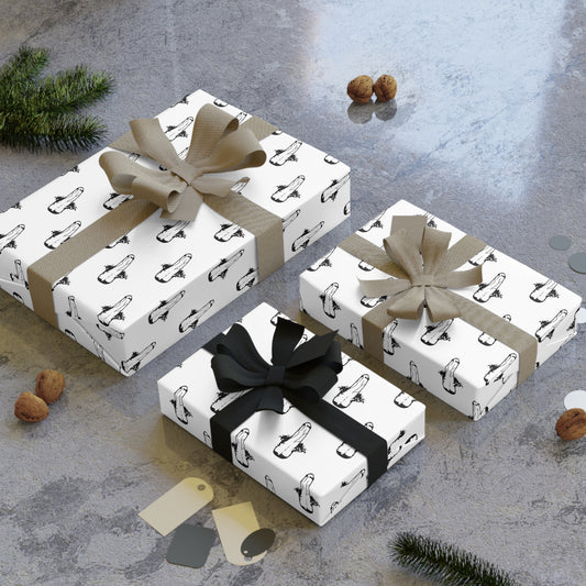 Erect Penis Wrapping Paper! White & Black