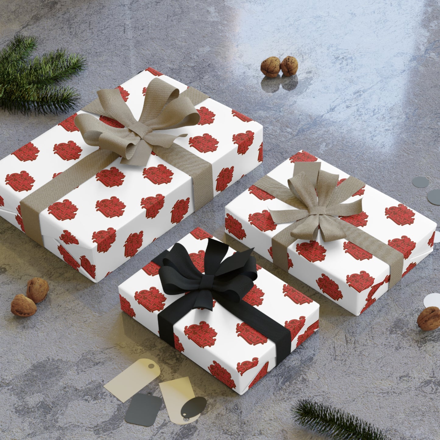 Merry Christmas Pervert! Wrapping Paper - White & Red